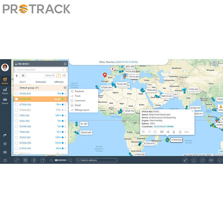 ການສາທິດຂອງ Engine Idle ໃນເວທີ Protrack